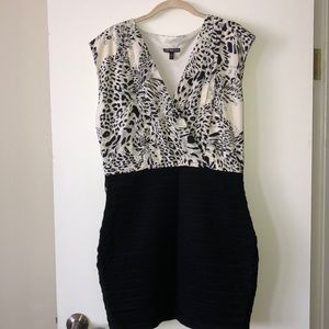 EXPRESS Leopard Print Dress w/ Banded Bottom